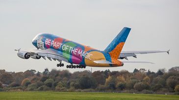 Airbus A380 Emirates in Hamburg